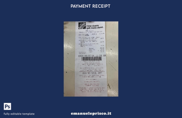 stile verificato del modello di ricevuta del deposito domestico